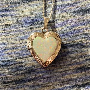 Real opal locket